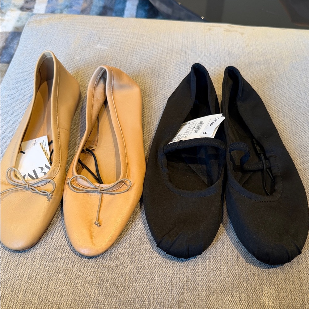 Zara Tan and Black Women's Flats
